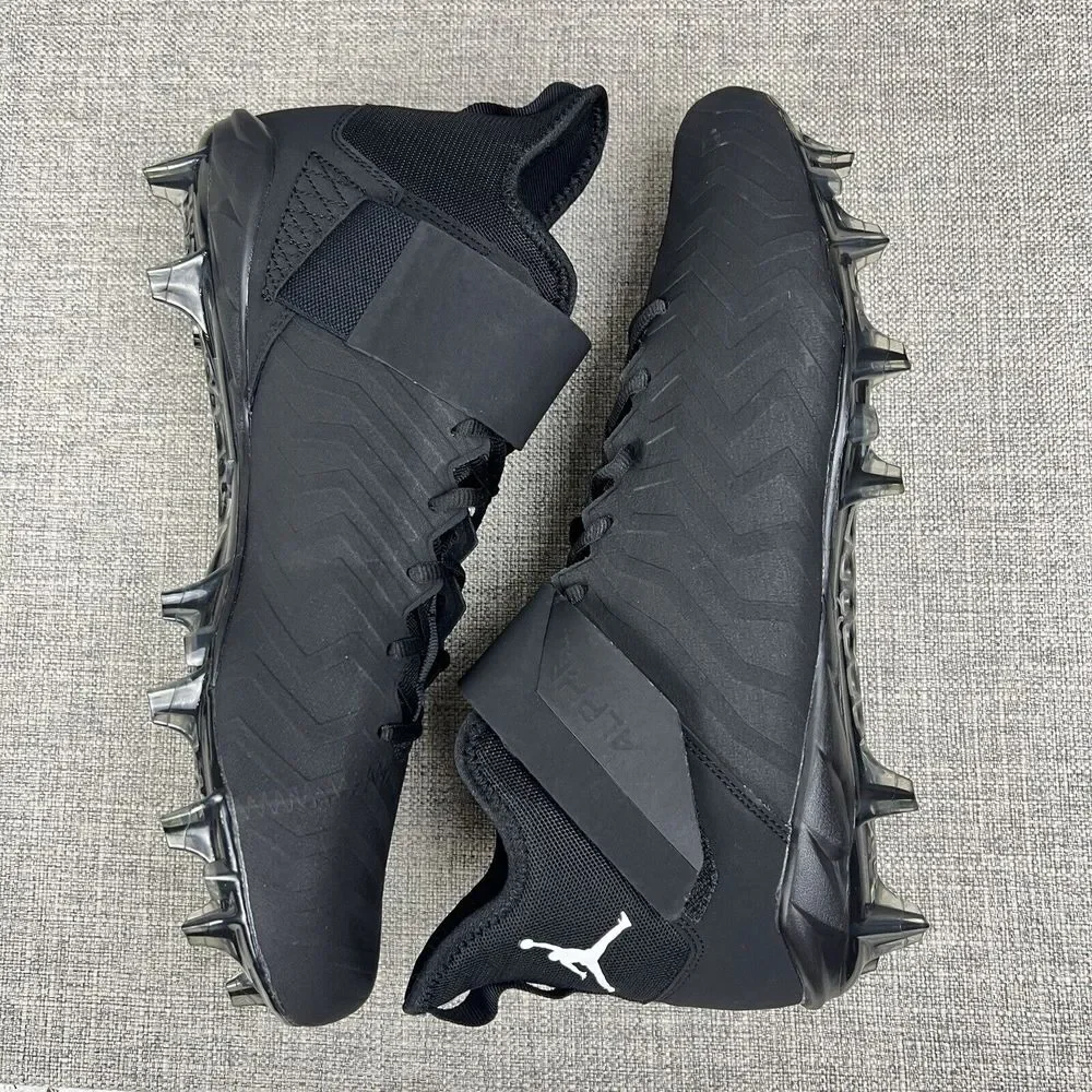 Nike Jordan Alpha Menace Pro 2 Mid Football Cleats Black CV1676-003 Men's Sz 13